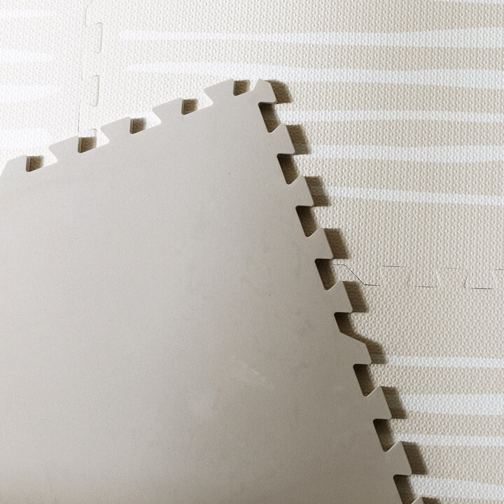 Foam puzzelmat - Alfie Stripes Grijs/Beige - 7