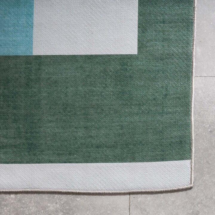 Retro binnen- & buitenvloerkleed - Pop Lines Groen - 4