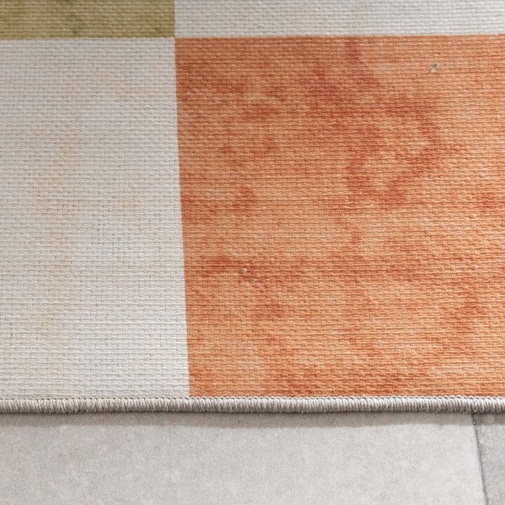Retro binnen- & buitenvloerkleed - Pop Cubes Terra - 5