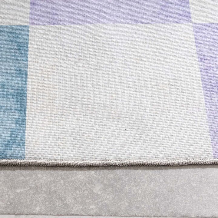 Retro binnen- & buitenvloerkleed - Pop Cubes Lila - 5