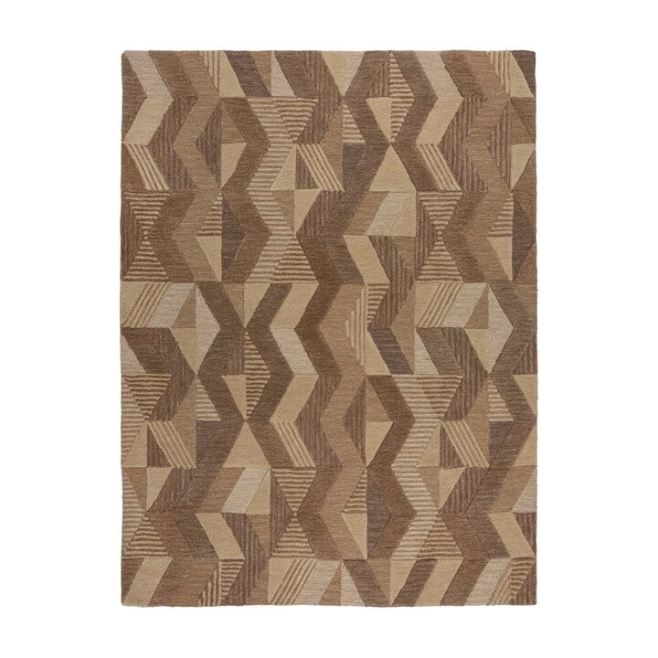 Abstract wollen vloerkleed - Anko Beige - 1