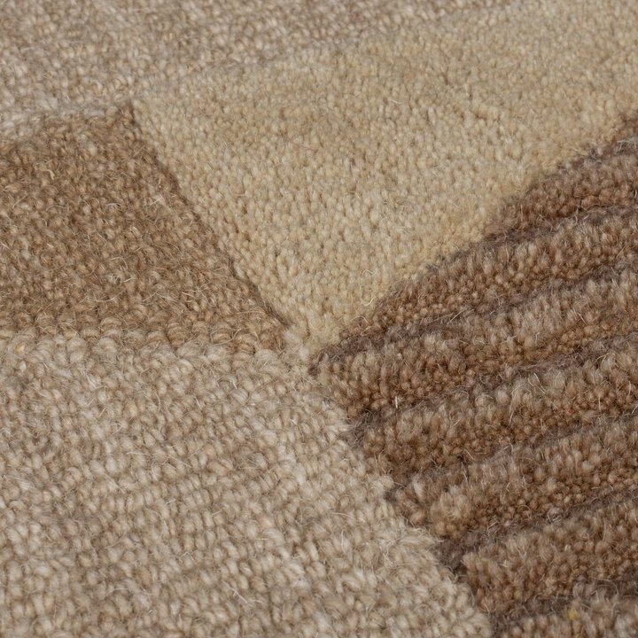 Abstract wollen vloerkleed - Anko Beige - 2