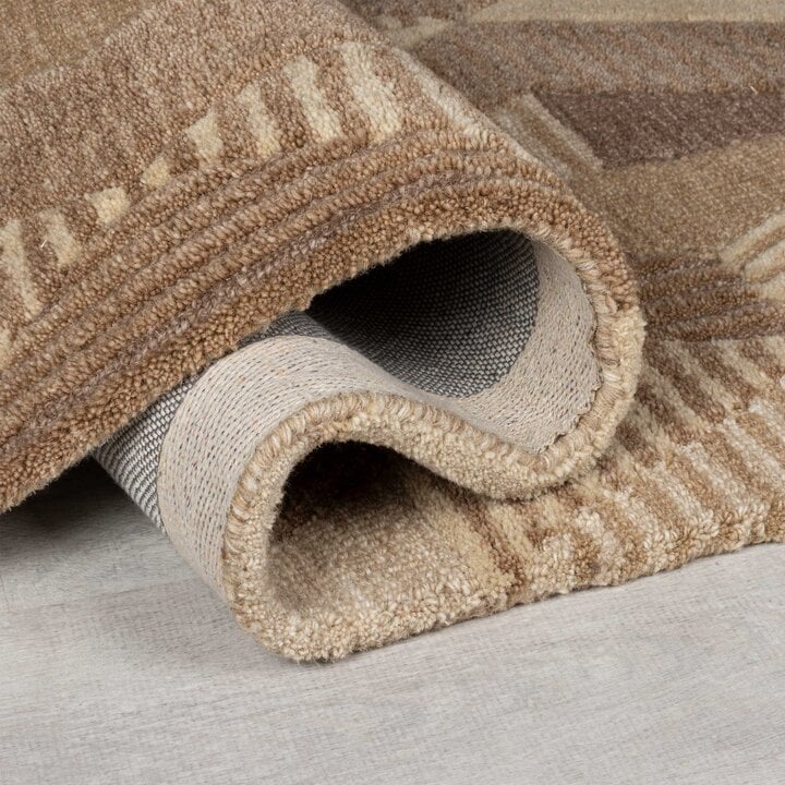 Abstract wollen vloerkleed - Anko Beige - 4