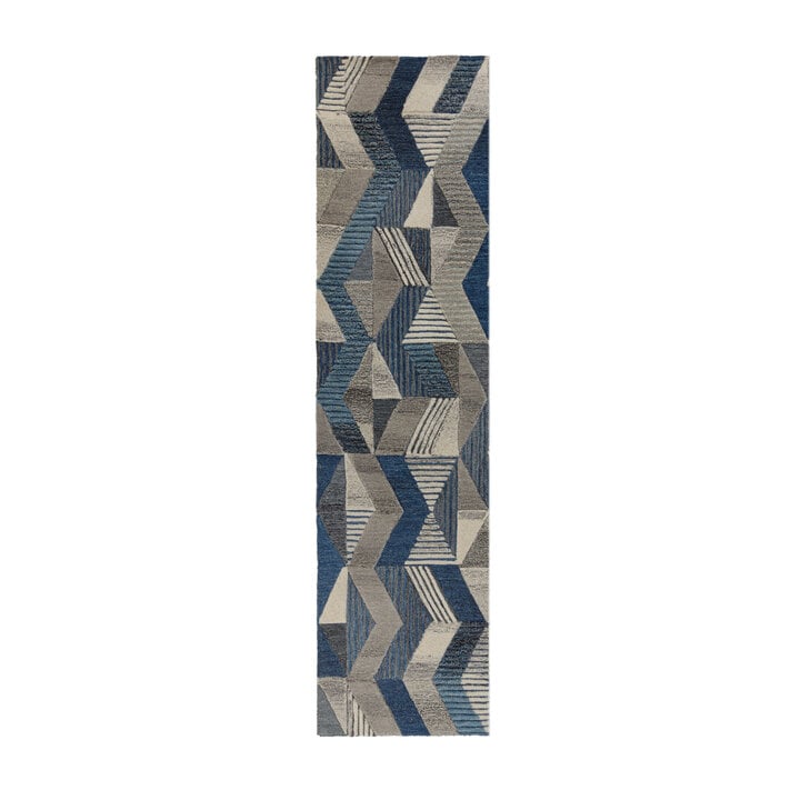 Abstract wollen loper - Anko Blauw - 1