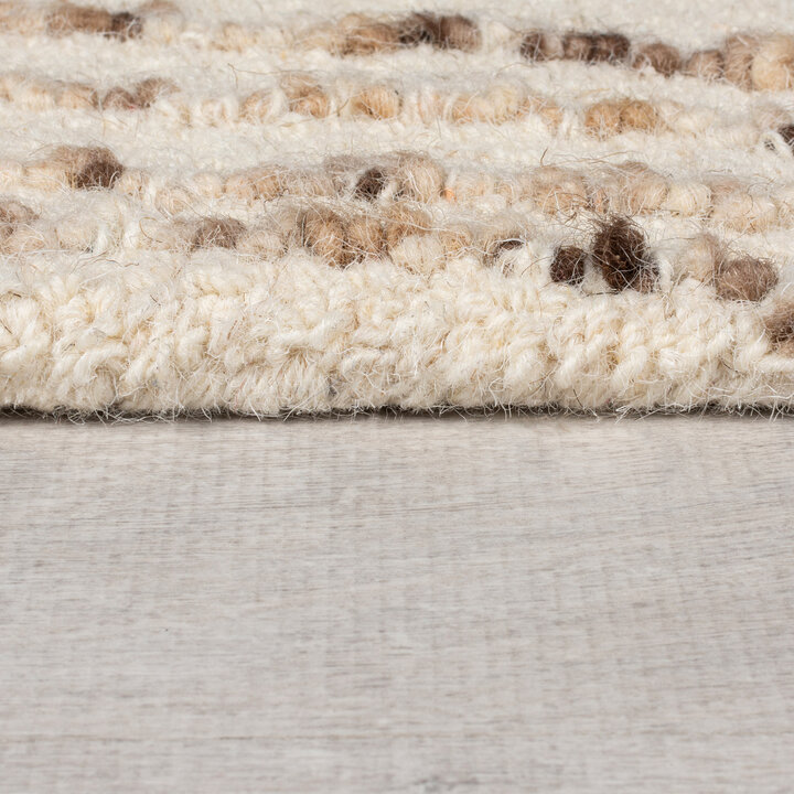 Abstract vloerkleed - Maceo Swirl Creme/Bruin - 3
