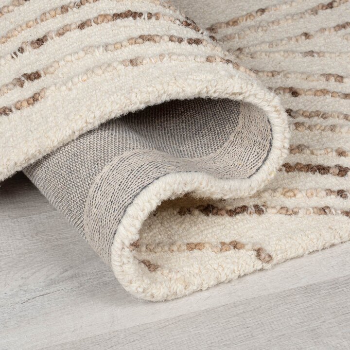 Abstract vloerkleed - Maceo Swirl Creme/Bruin - 4