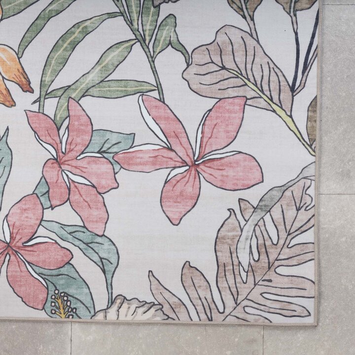 Buitenkleed bloemen - Poppy Creme - 4