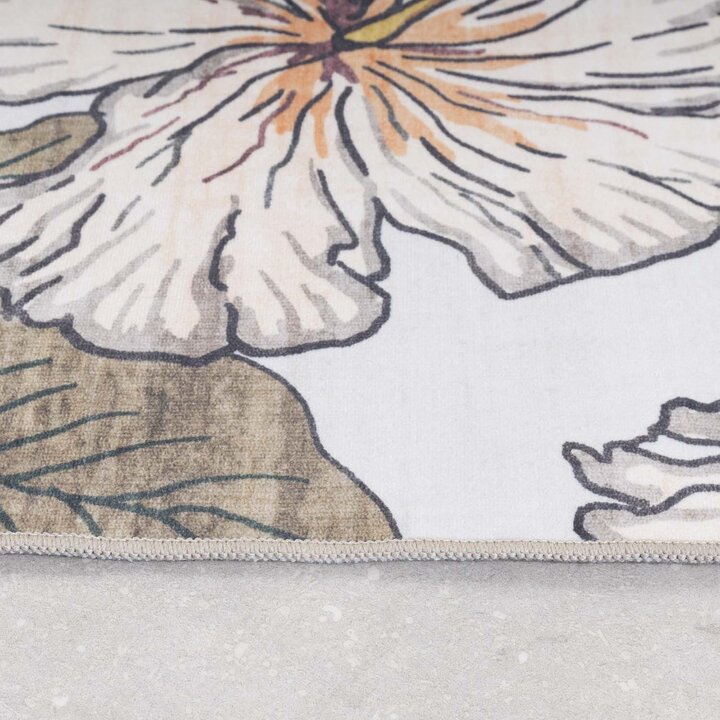 Buitenkleed bloemen - Poppy Creme - 5