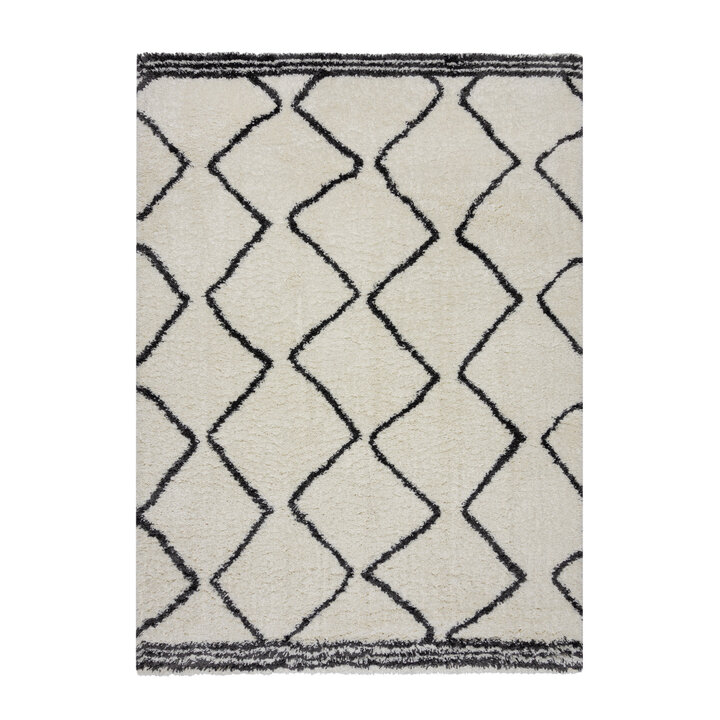 Berber vloerkleed - Riado Zigzag Zwart/Wit - 1