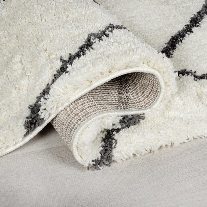 Berber vloerkleed - Riado Zigzag Zwart/Wit - 4