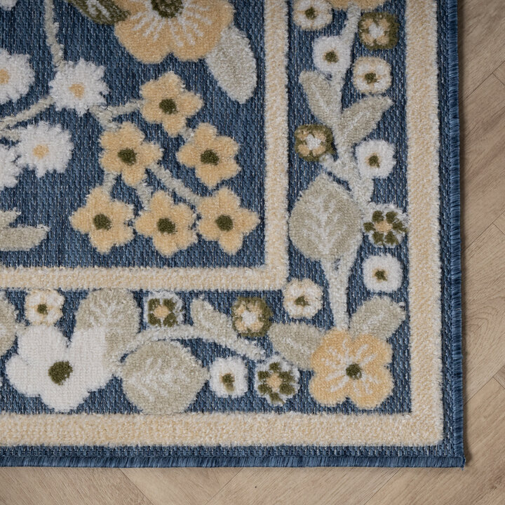 Binnen- & buitenvloerkleed - Bloom Oriental Blauw - 4