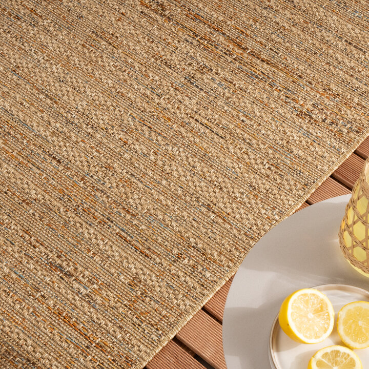 Jute buitenkleed - Daisy Lines Multicolor - 2
