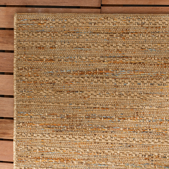 Jute buitenkleed - Daisy Lines Multicolor - 4