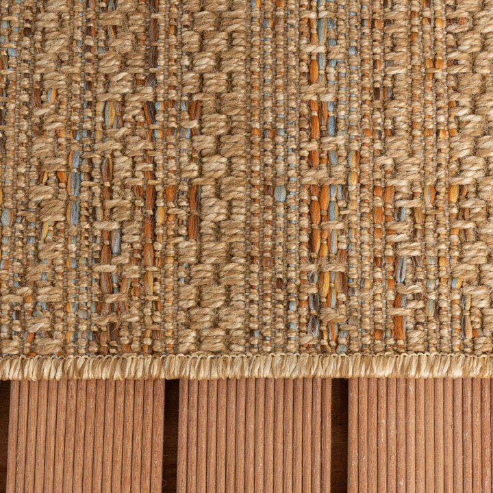 Jute buitenkleed - Daisy Lines Multicolor - 5