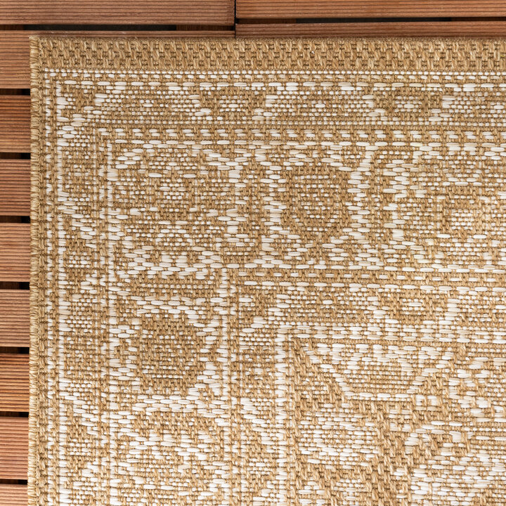 Jute buitenkleed - Daisy Medaillon Wit - 4