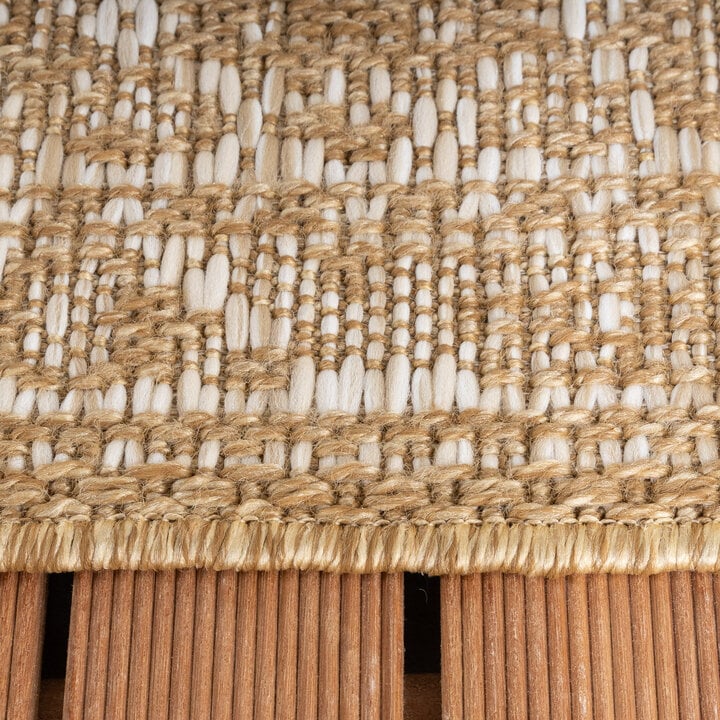Jute buitenkleed - Daisy Medaillon Wit - 5