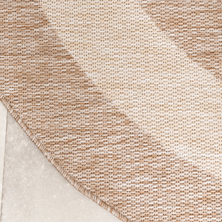 Rond In- & Outdoor vloerkleed - Sierra Border Beige/Creme - 4
