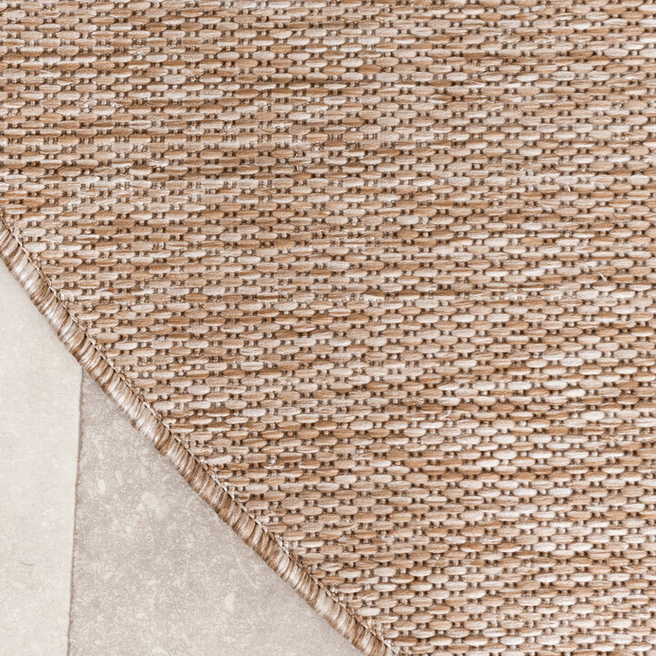 Rond In- & Outdoor vloerkleed - Sierra Curves Beige/Creme - 4