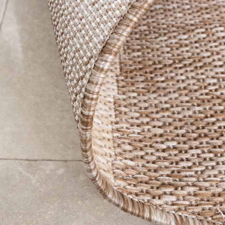 Rond In- & Outdoor vloerkleed - Sierra Curves Beige/Creme - 6