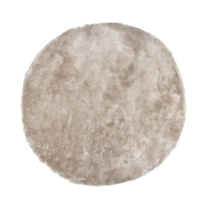 Rond hoogpolig vloerkleed - Glorious Champagne/Creme - 1