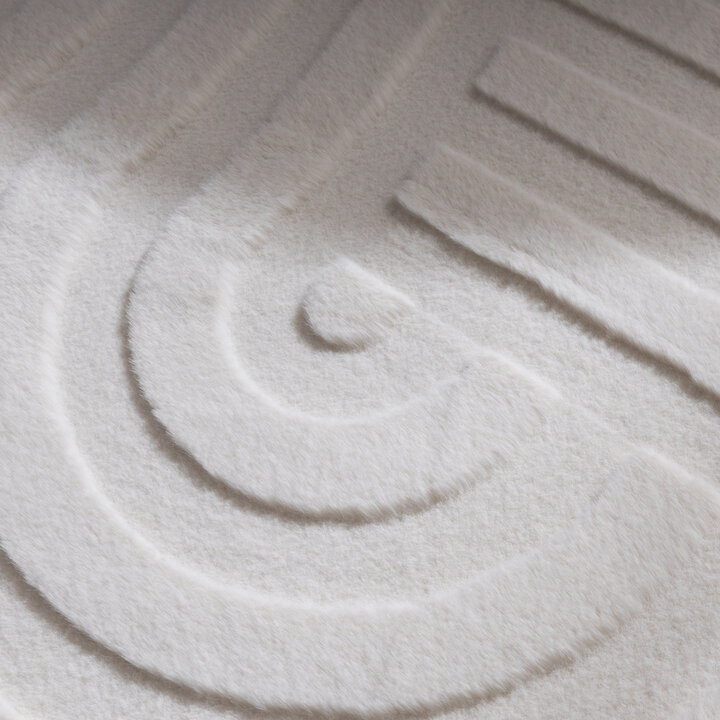 Organisch vloerkleed - Flowy Wavy Creme - 3