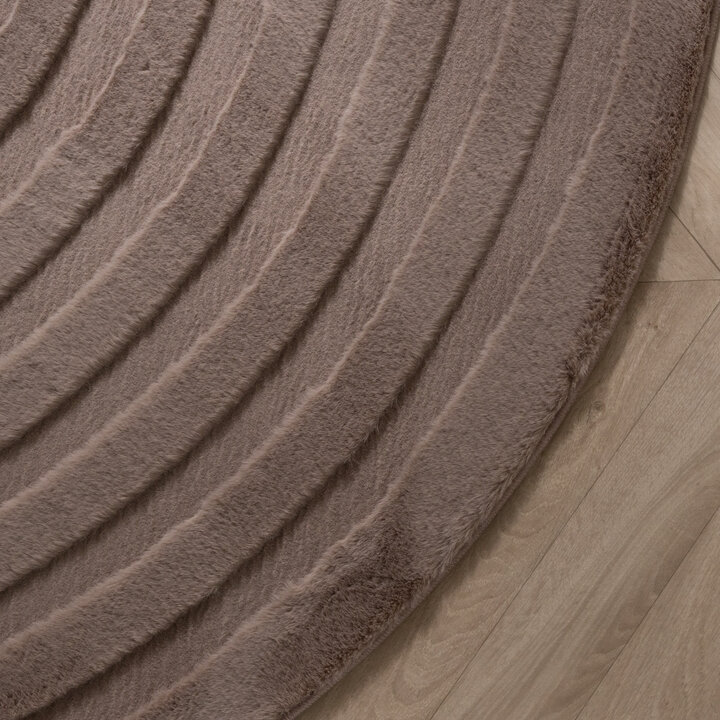 Organisch vloerkleed - Flowy Wavy Taupe - 4