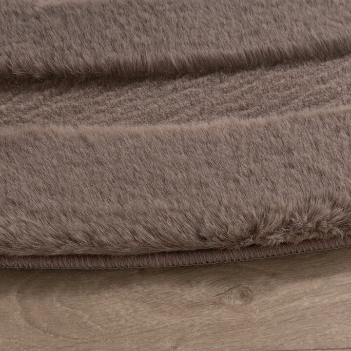 Organisch vloerkleed - Flowy Wavy Taupe - 5