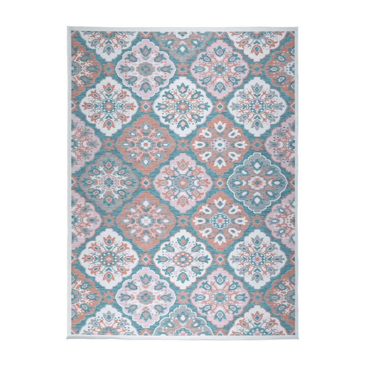 Bohemian buitenkleed - Vedra Tile Blauw - 1
