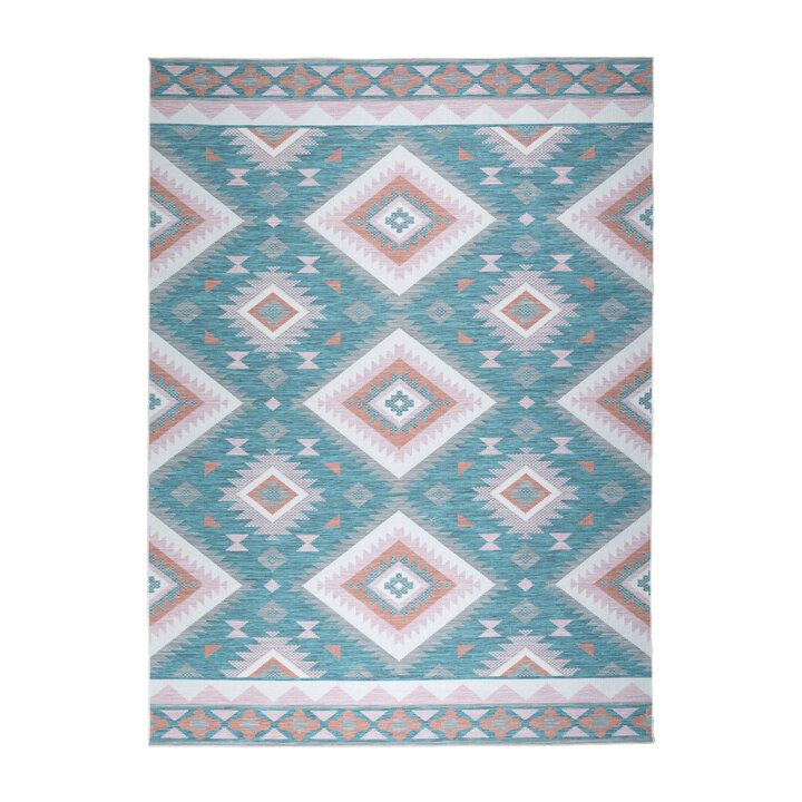 Bohemian buitenkleed - Vedra Aztec Blauw - 1