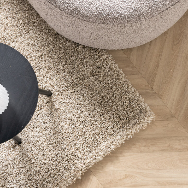 Luxe hoogpolig vloerkleed - Yves Beige - 2