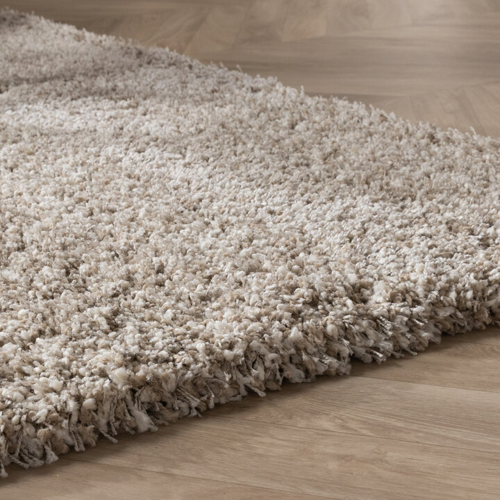 Luxe hoogpolig vloerkleed - Yves Beige - 5