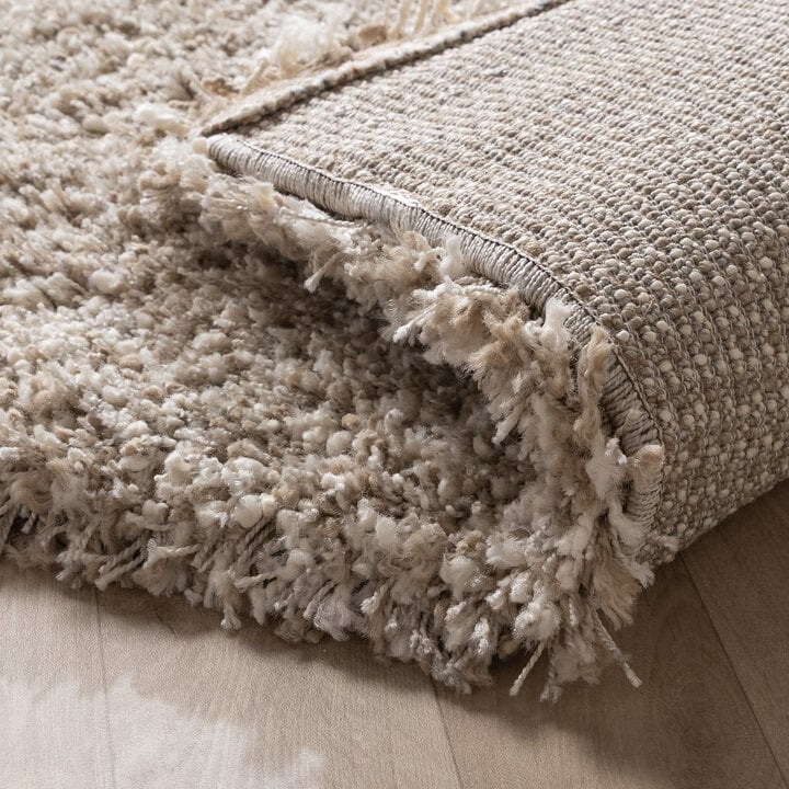 Luxe hoogpolig vloerkleed - Yves Beige - 6