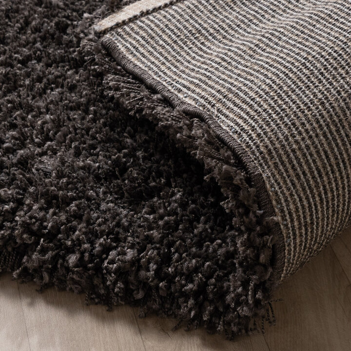 Luxe hoogpolig vloerkleed - Yves Antraciet - 6
