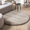Rond hoogpolig vloerkleed - Yves Taupe - thumbnail