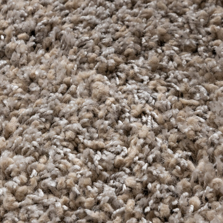 Rond hoogpolig vloerkleed - Yves Taupe - 3