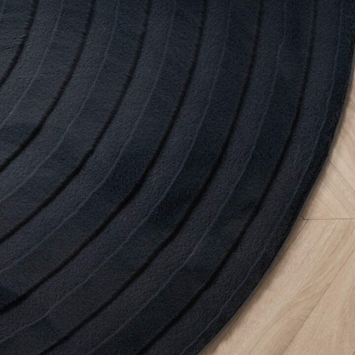 Organisch vloerkleed - Flowy Lines Antraciet - 4
