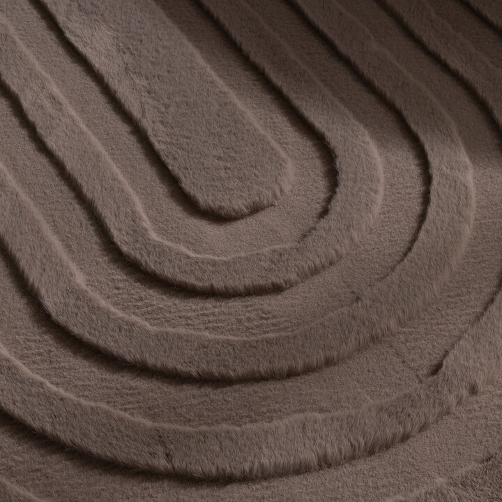 Organisch vloerkleed - Flowy Arch Taupe - 3