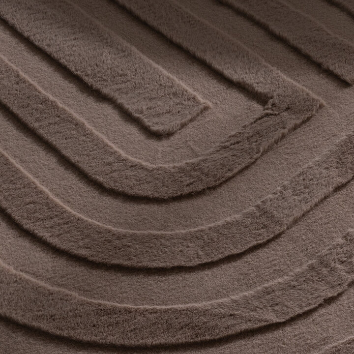 Organisch vloerkleed - Flowy Lines Taupe - 3