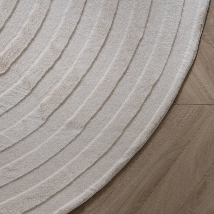Organisch vloerkleed - Flowy Lines Creme - 4