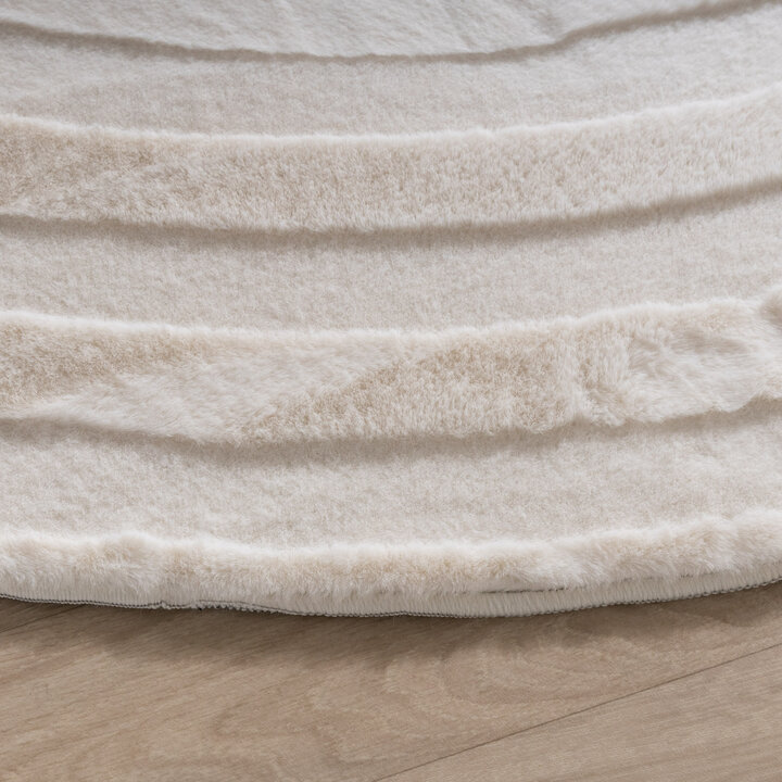 Organisch vloerkleed - Flowy Lines Creme - 5