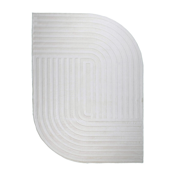 Organisch vloerkleed - Flowy Lines Creme - 1