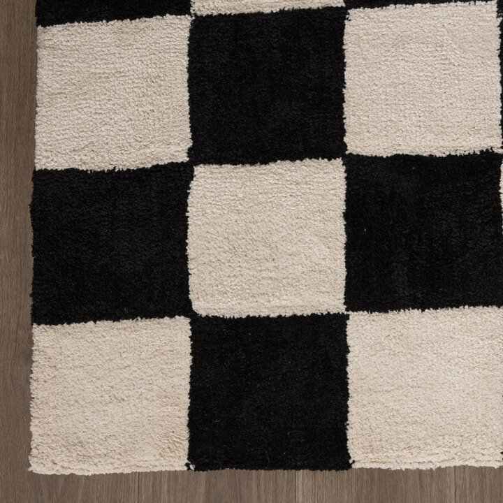 Checkerboard vloerkleed - Blox Zwart - 4
