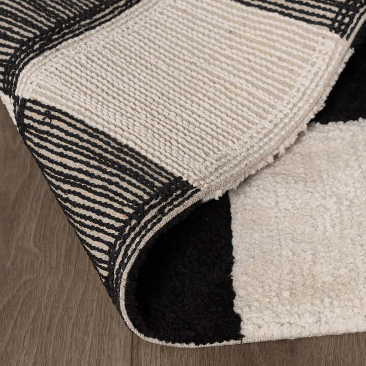 Checkerboard vloerkleed - Blox Zwart - 6