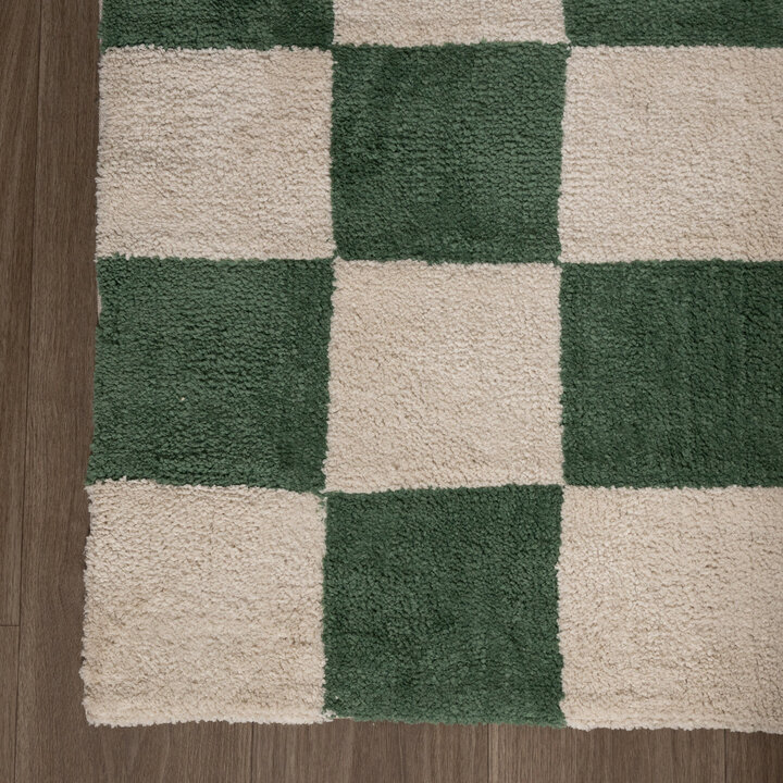 Checkerboard vloerkleed - Blox Groen - 4