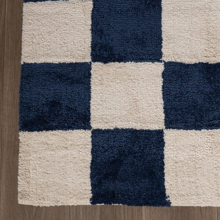 Checkerboard vloerkleed - Blox Blauw - 4
