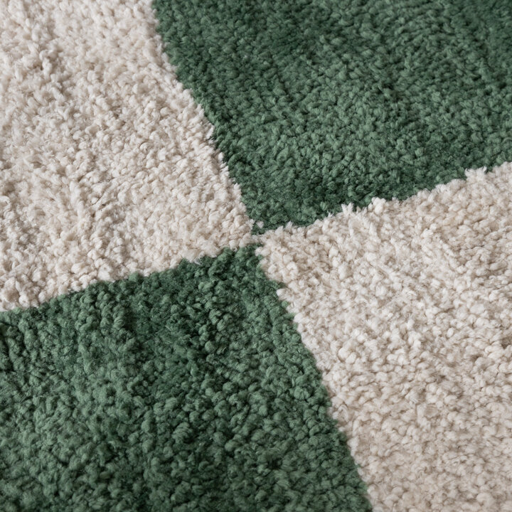 Checkerboard vloerkleed - Blox Fringe Groen - 3