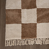 Checkerboard vloerkleed - Blox Fringe Beige - thumbnail 4