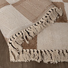 Checkerboard vloerkleed - Blox Fringe Beige - thumbnail 6