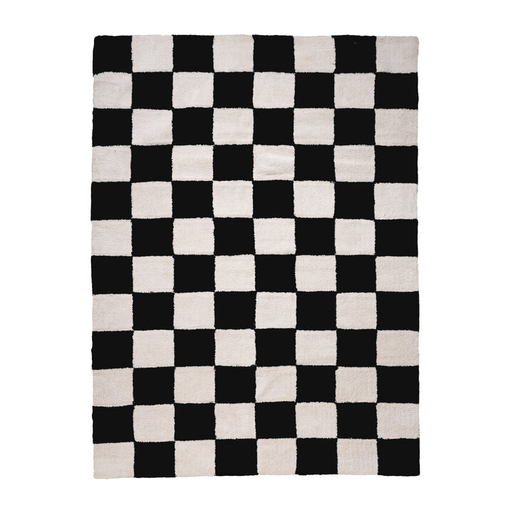 Checkerboard vloerkleed - Blox Zwart - 1