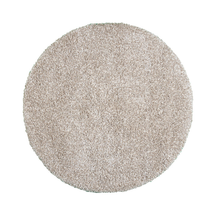 Rond hoogpolig vloerkleed - Yves Beige - 1